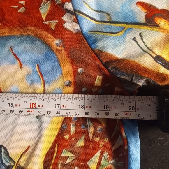 Men's awesome t-shirt 100% polyester lightweight breathable size large . - Picture 6 of 8